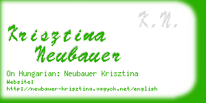 krisztina neubauer business card